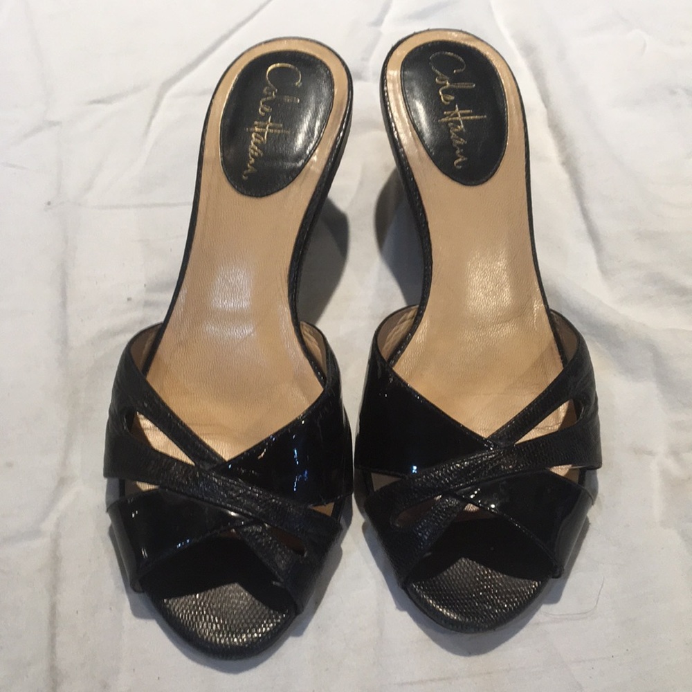Y2K Cole Haan Black Leather Kitten Heels